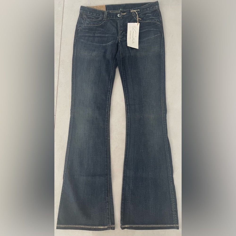 Vintage GLOOMSTATE 100% Organic Cotton Women's Blue Low Rise Bootcut Jeans Sz 26